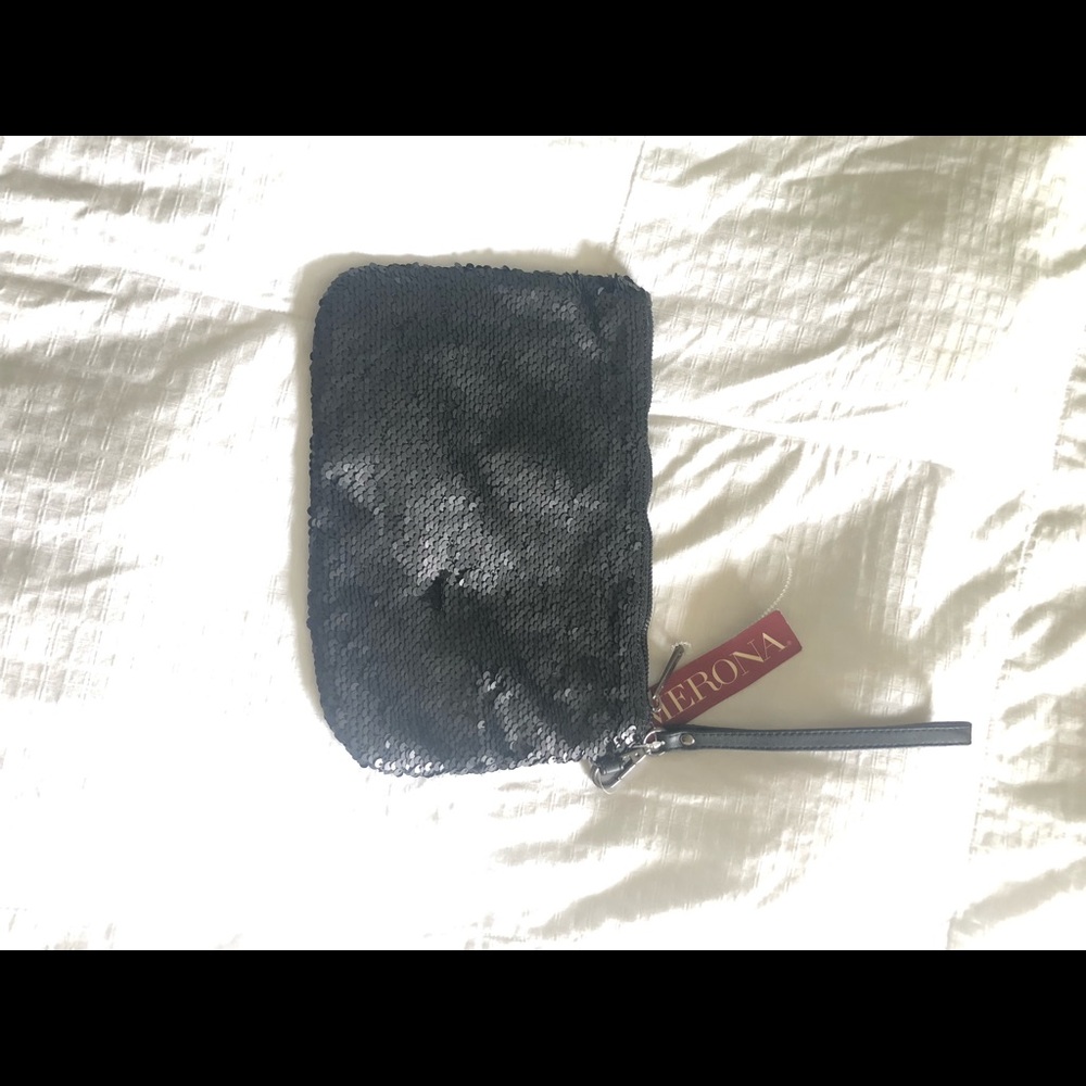 Black Sequin Clutch - Picture 2 of 5
